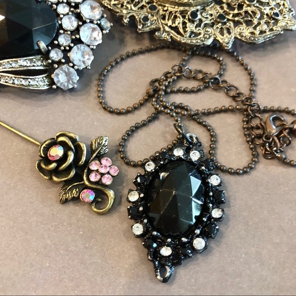 Victorian Style Goth BROOCHE & PENDANT BUNDLE - Picture 5 of 7